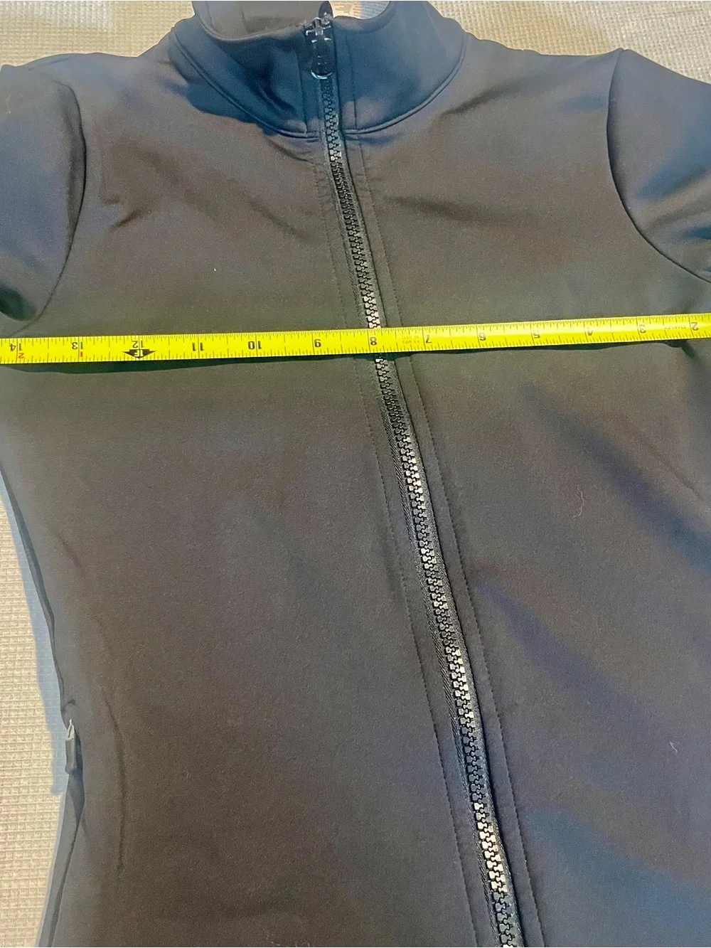 Alo Yoga Black Full Zip Jacket XS Women Two Way Zip Pockets